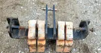 Small farm tractor Suitcase weights on 3 point hitch mount $200