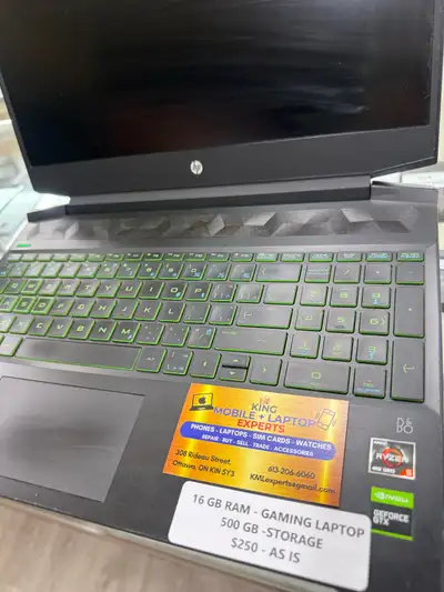 HP gaming laptop , View more