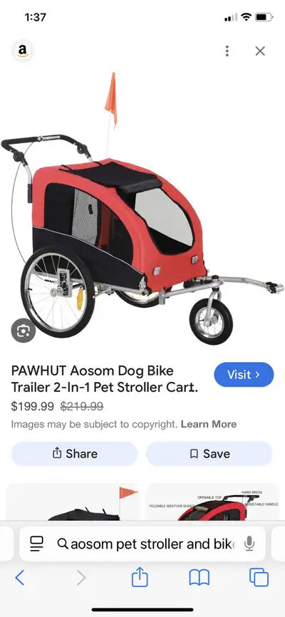 dog bike trailer, View more