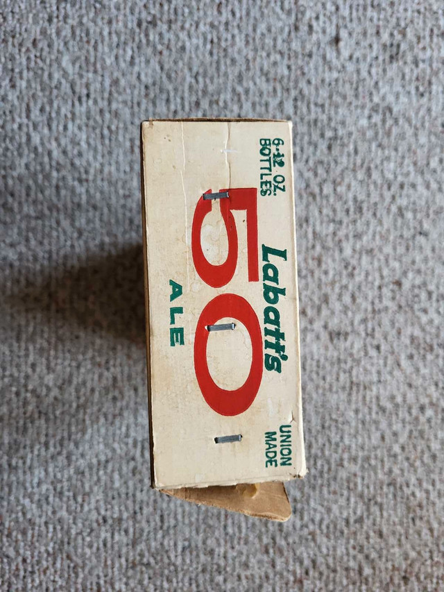 Antique Original Labatt's 50 Ale 6 Pack Box Stubby Bottles Made in Arts & Collectibles in Regina - Image 2