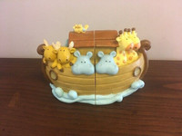 Vintage Classic Retro NOAH'S ARK BOOKENDS Wonderful Whimsical De