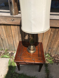 Tall vintage brass lamps 