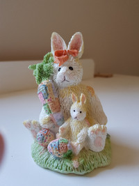 Easter rabbit bunny mom and baby