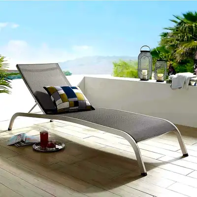 West Elm Outdoor Chaise Lounge, View more