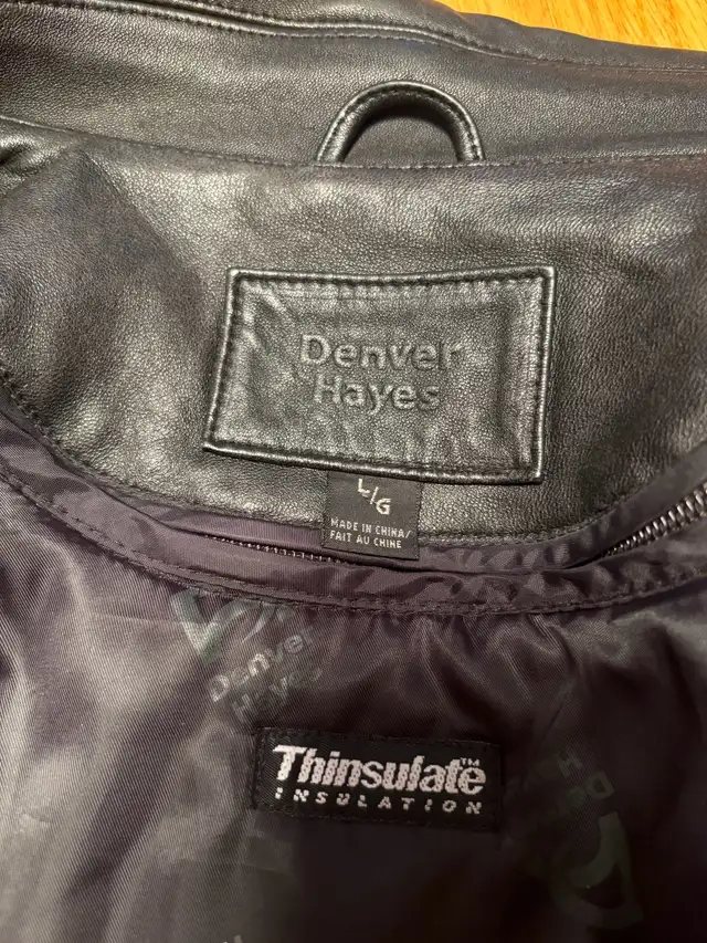 Men’s Black Leather Jacket w Zip Out Thinsulate Lining in Men's in Kitchener / Waterloo - Image 5