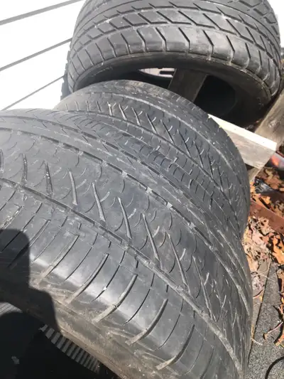8/32nds of tread Have 2 tires Asymmetrical tread pattern Cleaning out the garage no longer need If y...
