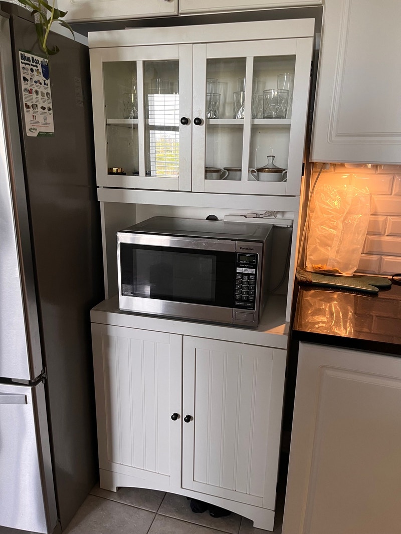 For Living 4Door Open Shelf Freestanding Kitchen Pantry Storage