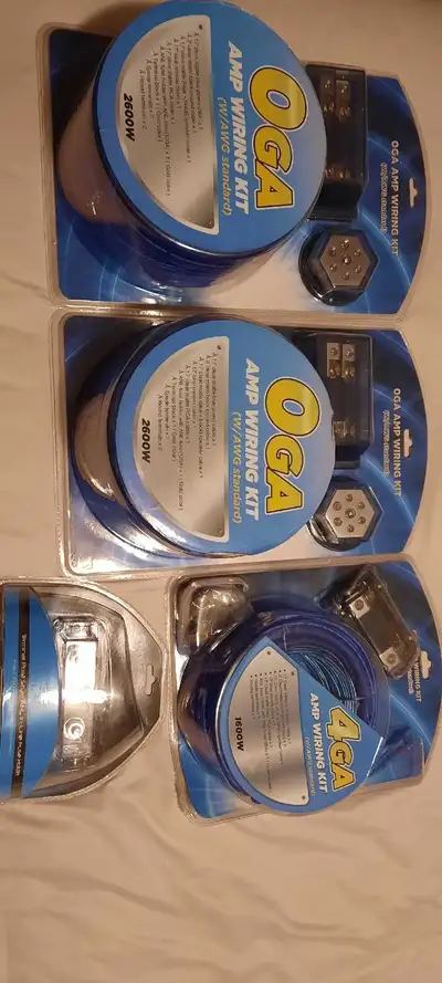 Complete car audio amplifier wiring kit for huge power., View more