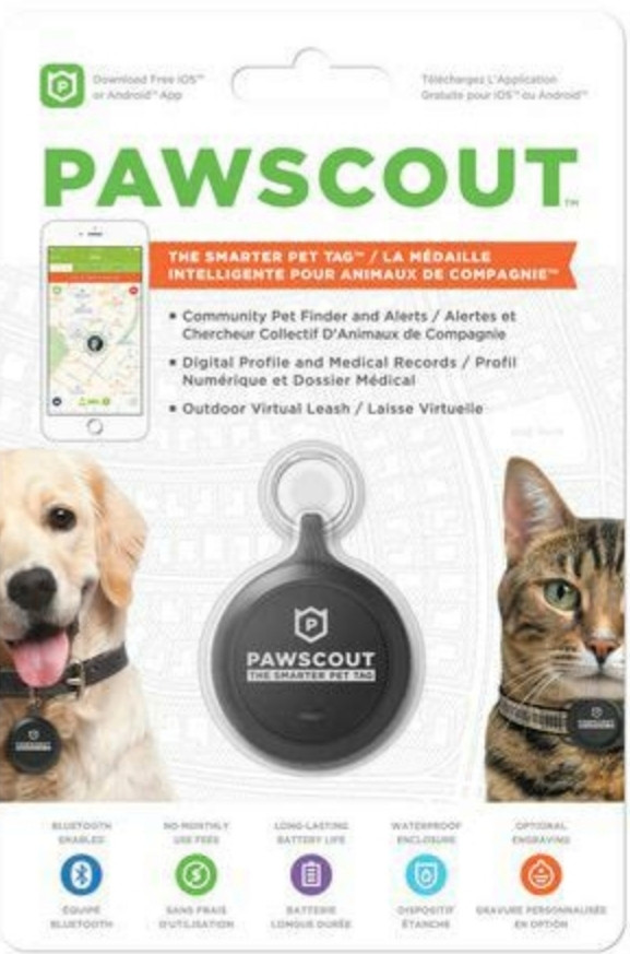 Pawscout Smarter Pet Tag: Dog & Cat Bluetooth Pet Tracker NIB in Accessories in Gatineau