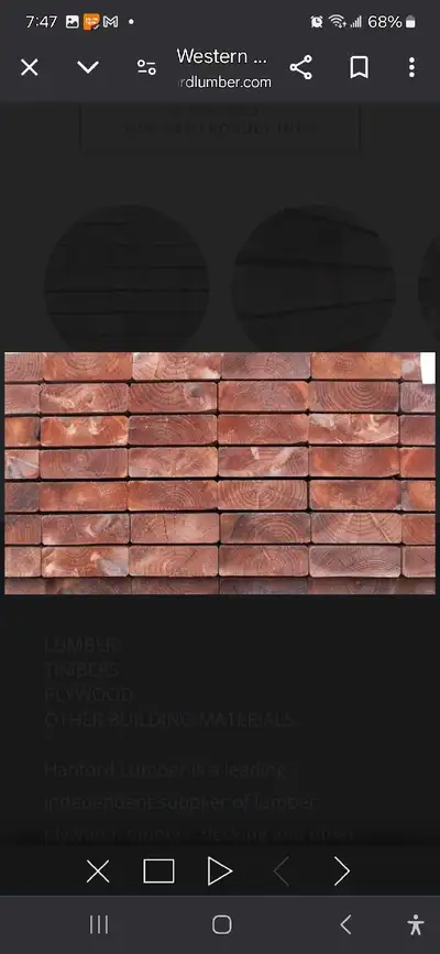 Lumber western red cedar, View more