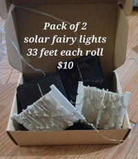 Pack of 2 Solar String Fairy Lights Outdoor Waterproof, 33FT eac