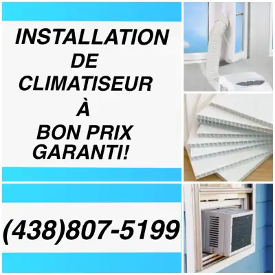 ❄️INSTALLATION DE CLIMATISEUR DE FENÊTRE ET PORTATIF❄️, View more
