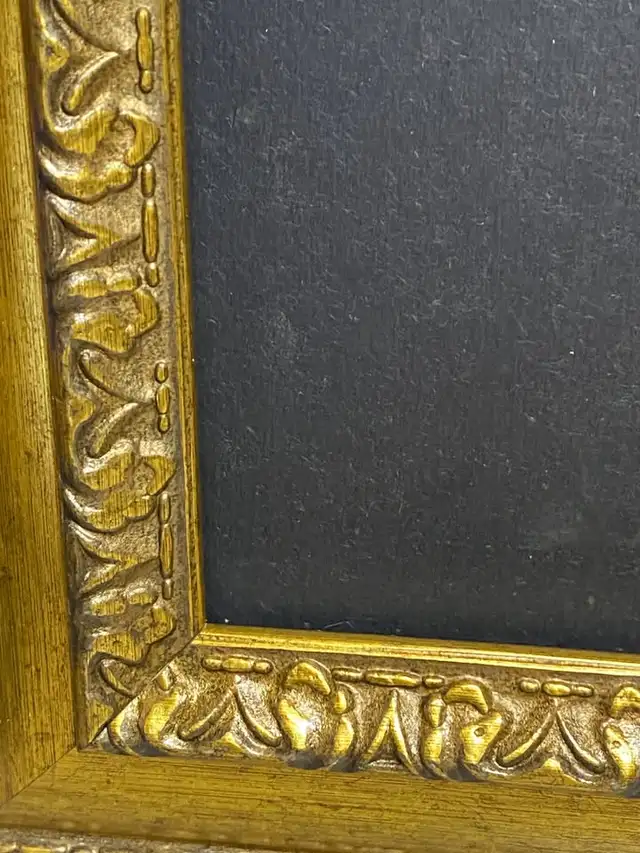Wood Picture Frame Etched Detail Gold Gilt Deep Well 11 inch X 1 in Arts & Collectibles in Vancouver - Image 4