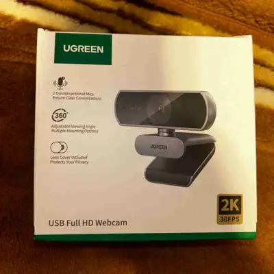 UGREEN 2K Full HD USB Webcam with Dual Mics, View more
