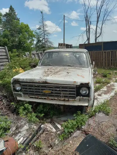 1975 chev blazer 4x4. 350 auto .Rough rusty Cheyenne package, red interior, rare options .can part o...