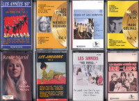 8 cassettes audio d'artistes québécois des années '60
