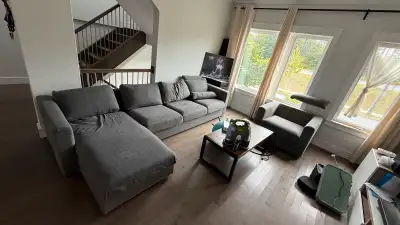 IKEA Sofa Set + Armchair + Coffee Table + Vacuum Cleaner , View more