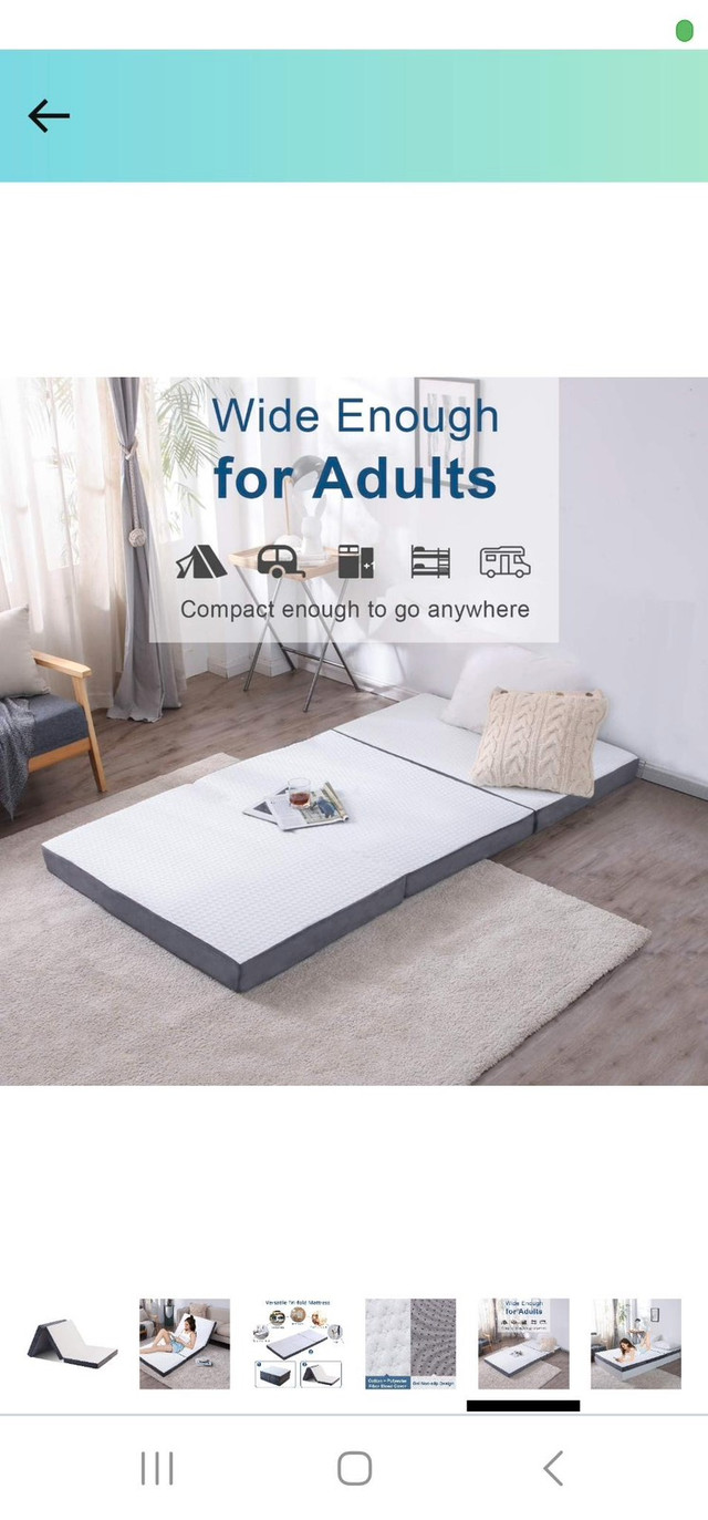 Full size Folding Mattress  in Beds & Mattresses in City of Toronto - Image 2