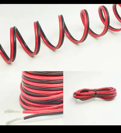 6m Long 2-pin red and black Silicone extension cable 16 AWG Tinned copper domestic wire. 100% New an...