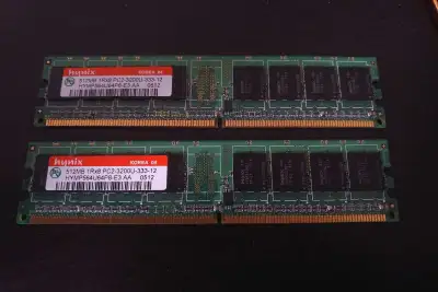 Hynix PC2-3200 (DDR2-400) Computer Memory (RAM) 512 MB, View more