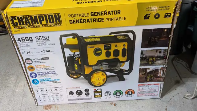 Champion 4450 Watts generator, new63373373144193121