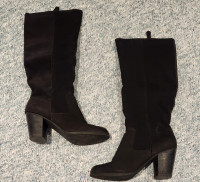 Brand new black suede boots size 8 1/2