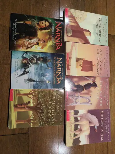 Set of "The Chronicles of Narnia" books by C.S. Lewis. Includes "The Horse and His Boy", "The Voyage...