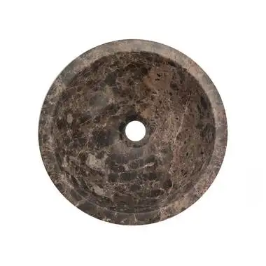 Eden Bath 14'' Matte Black Stone Circular Bathroom Sink, View more