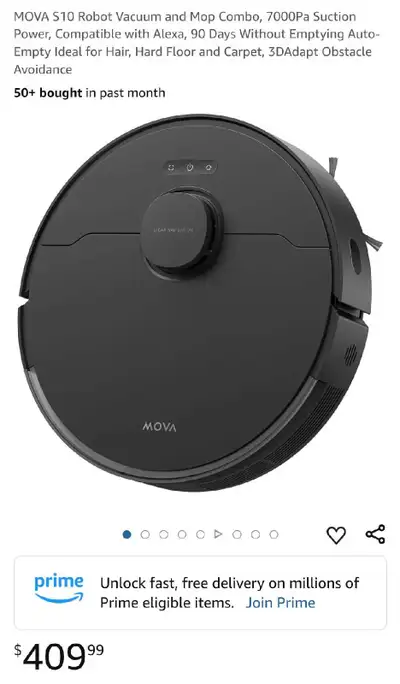BNIB MOVA S10 By Dreame Robot Vacuum and Mop Combo Pick up only
