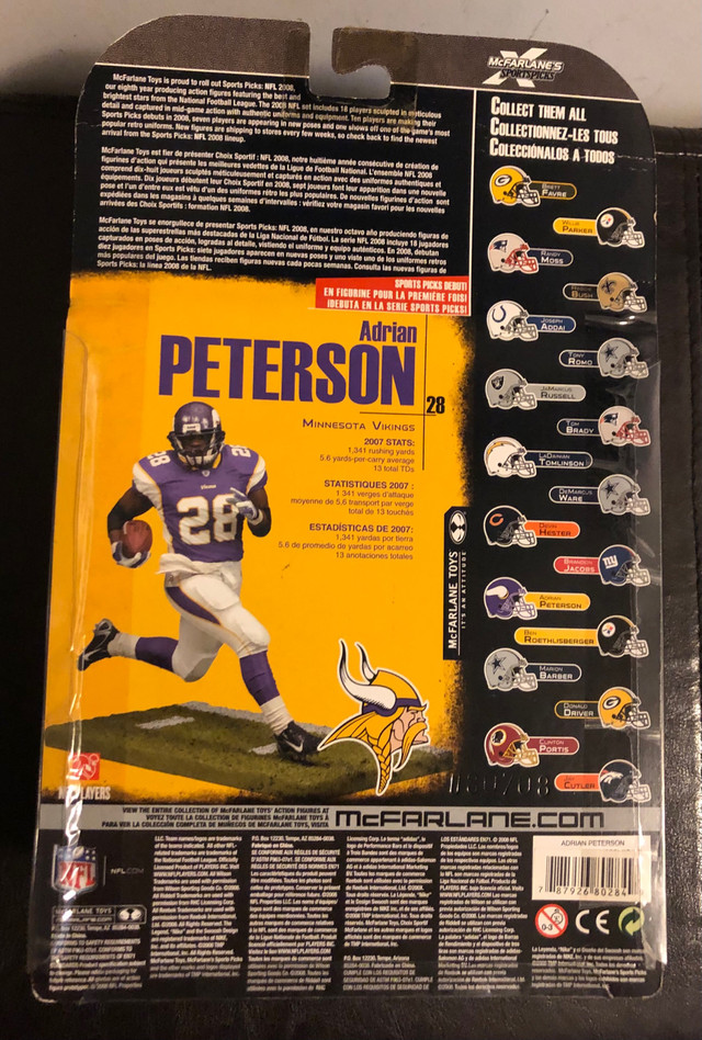 2008 Adrian Peterson Mcfarlane Sportspicks Debut 