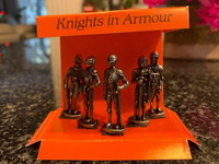 Westair Knights In Armour Set 5 Vintage Metal Figurine Set UK