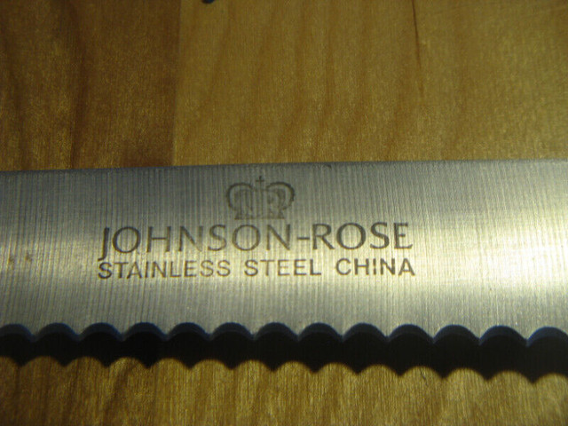 Couteau dentelé JOHNSON-ROSE stainless steel China. dans Autre  à Trois-Rivières - Image 2
