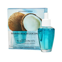 BATH & BODY WORKS WAIKIKI BEACH COCONUT WALLFLOWER REFILLS 2-PAC