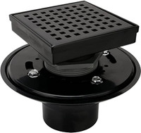 Shower Drain, 4" Black