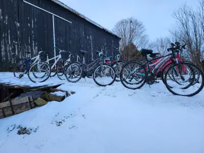 Adult Commuter Bikes For Sale, Front Row: 1st Bike: Hyper Spinfit, 18 inch frame, 21 speed shimano r...