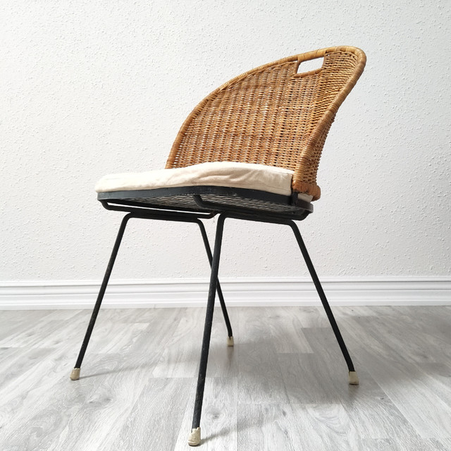 1950s IRON AND WICKER NEVARUST CHAIR BY MAURIZIO TEMPESTINI Chairs