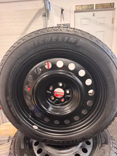 5×108 mm bolt pattern with a 63.4 mm centre hole tires are Michelin X ice 225/55R 19. Rims were$152...