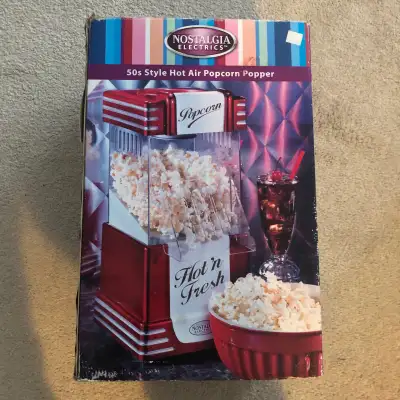 Hello, i have my Nostalgia Electronics Popcorn maker for sale. It comes with the original box and th...