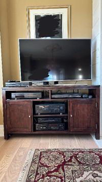 Moving sale. TV, Components and Cabinet/stand!
