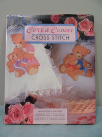 Cute & Cuddly Cross Stitch Hardcover Book of Patterns, How-to