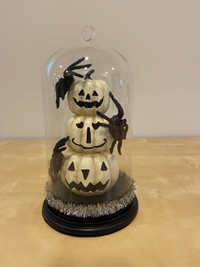 Halloween Pumpkin Decor , glass, 11” tall , no cracks or chips, 