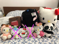 Lot of 8 plushes: Hello Kitty, DOMO, etc. *JAPANESE EDITION*
