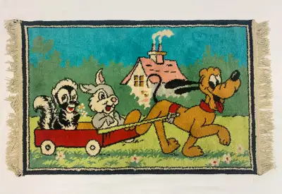 1950s Disney Woven Pile Throw Rugs, View more