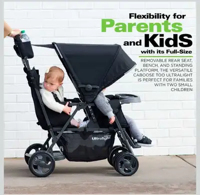Joovy ultra lite sit or stand double stroller, View more