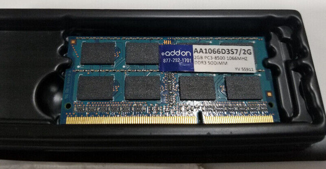 AddOn 2GB DDR3-1066 AA1066D3D7/2G SODIMM Laptop RAM 204pin PC3-8 in Laptop Accessories in City of Toronto - Image 2