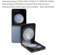 Samsung Galaxy Z Flip5 SM-F731W - 512GB - Blue (Unlocked) (CA)