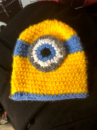 Minion Hand knitted Hat for toddlers