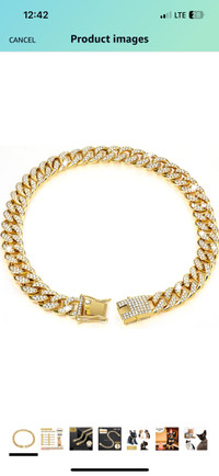 Gold dog collar chain 