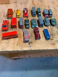 Old collection of army and matchbox dinky cars