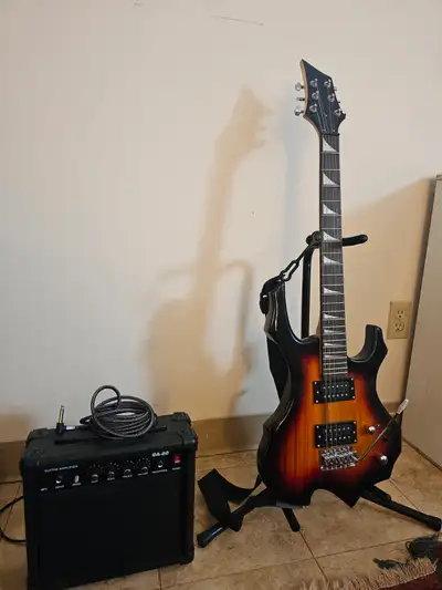 Electric Guitar And GA-20 Amplifier, View more